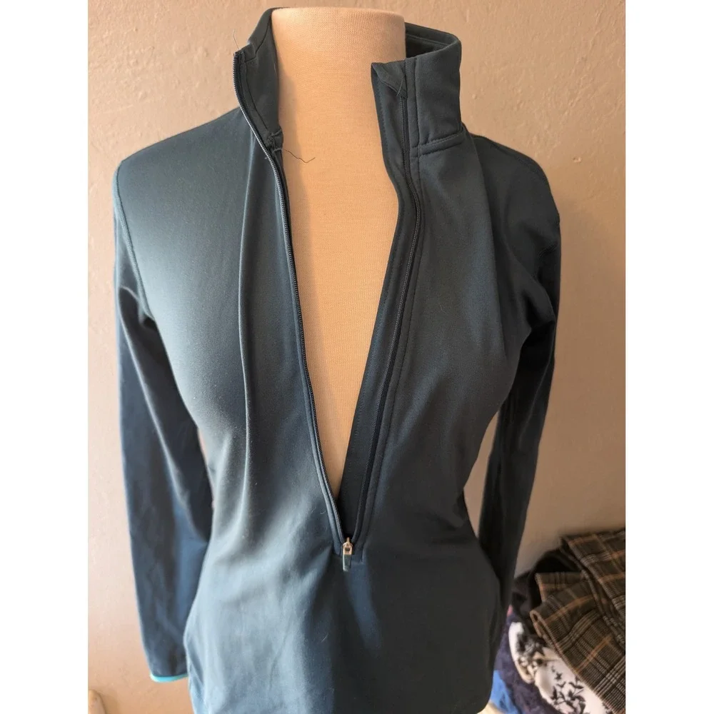 Womens Teal‎ Nike Dri Fit Running long sleeve half zip size M